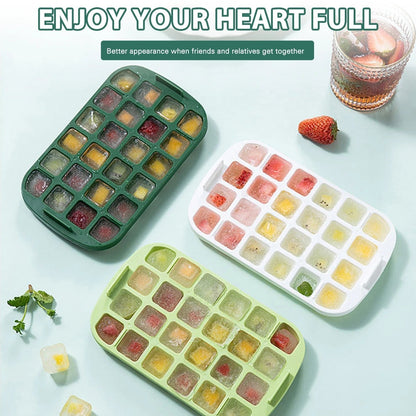 Easy One-Touch Ice Cube Tray Box