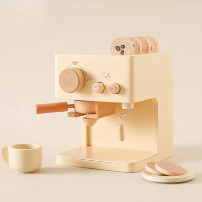 Kid's Wooden Espresso Machine Play Set