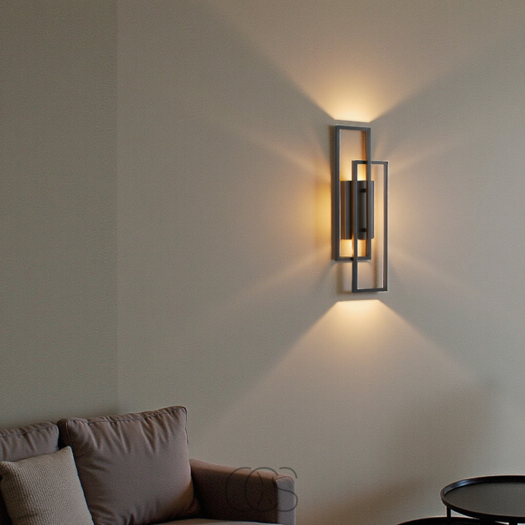 Sleek Contemporary LED Wall Lamp – Rectangle Shape with Dimmer