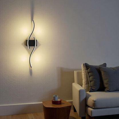 Sleek Black LED Wall Light – Contemporary Dimmable Lamp