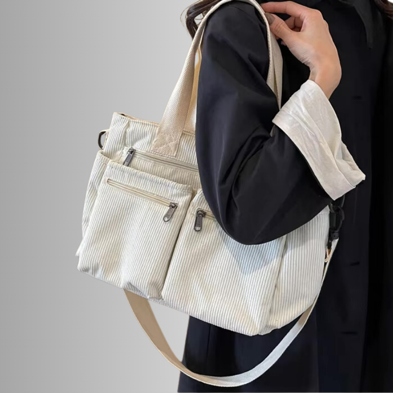Classic Cotton Tote Bag - Large Capacity Everyday Shoulder Bag