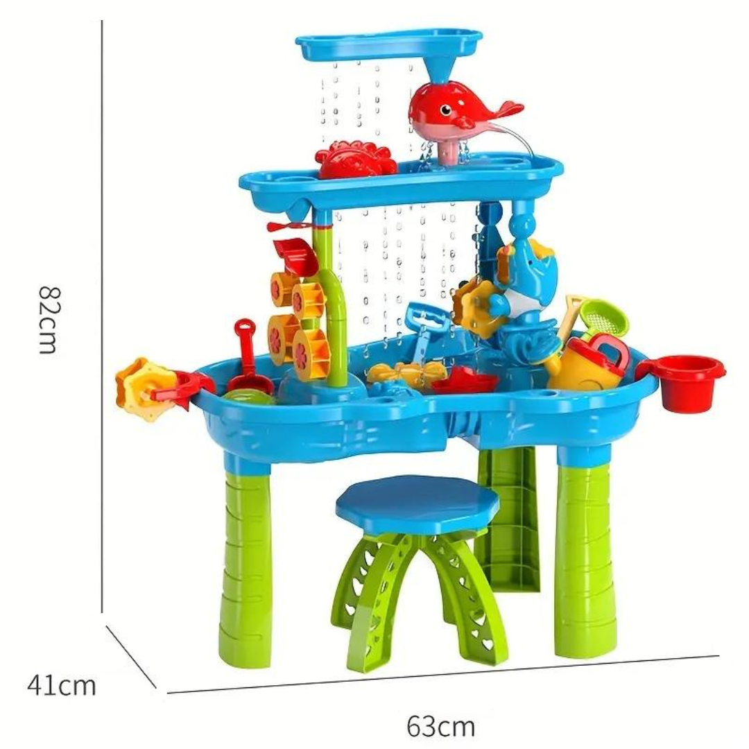 Kids 3+ Outdoor Water Play Table with 3 Tiers