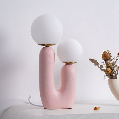 Elegant Glass and Metal Desk Lamp