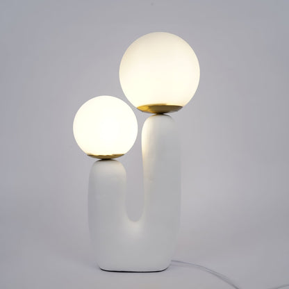 Elegant Glass and Metal Desk Lamp
