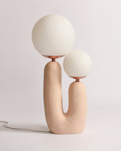 Elegant Glass and Metal Desk Lamp