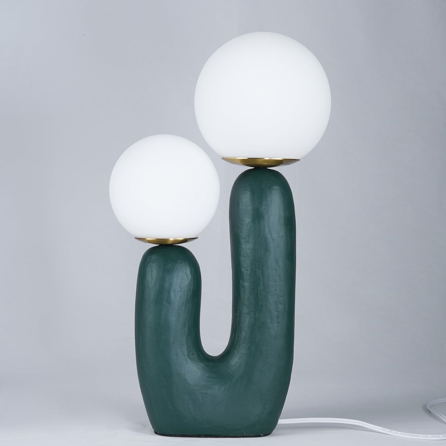 Elegant Glass and Metal Desk Lamp