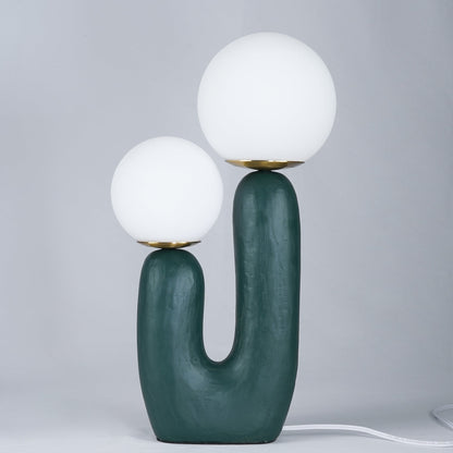 Elegant Glass and Metal Desk Lamp