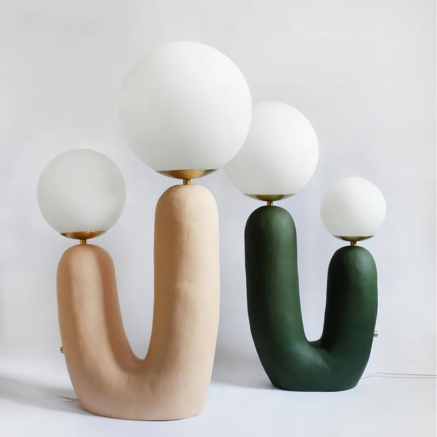 Elegant Glass and Metal Desk Lamp