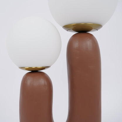 Elegant Glass and Metal Desk Lamp