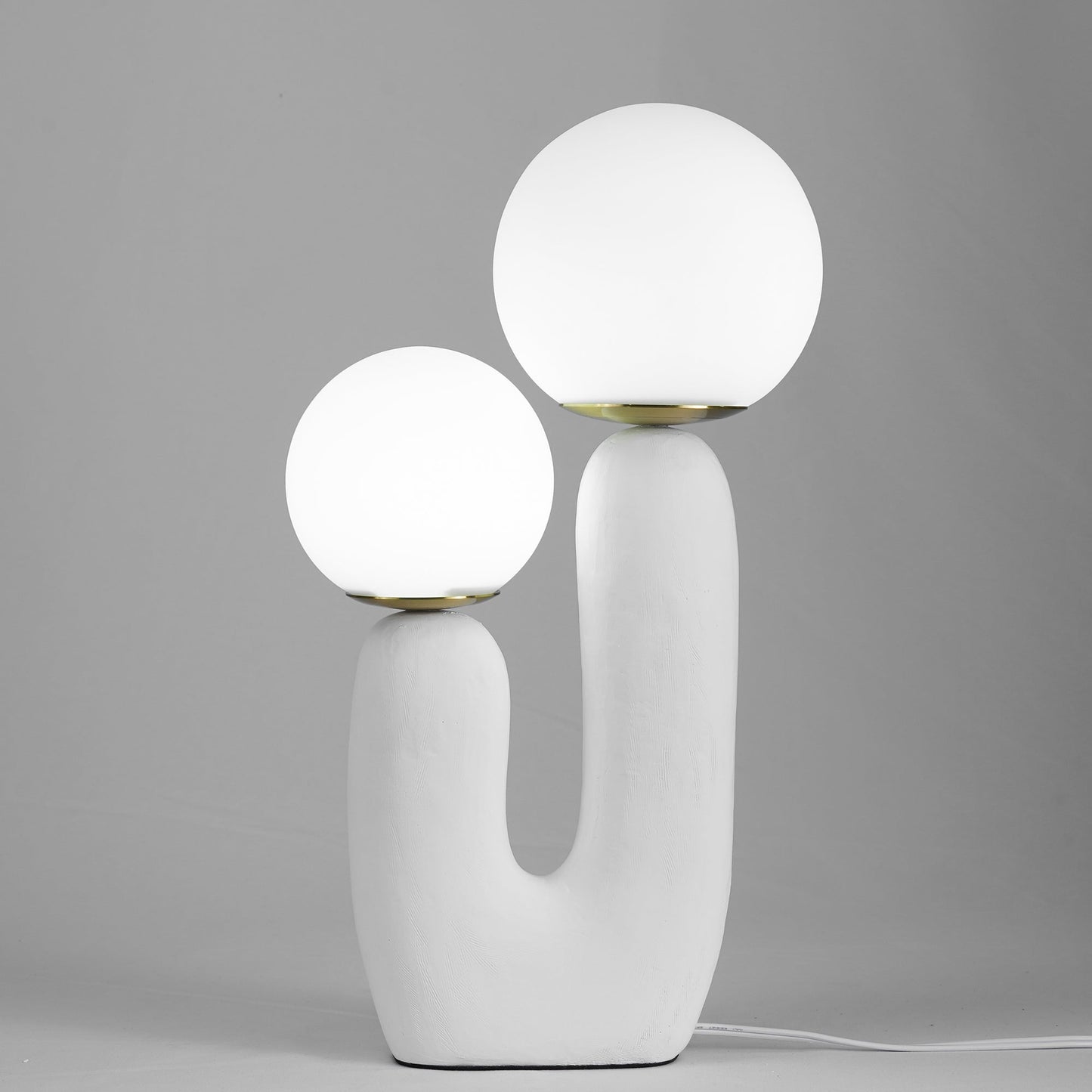 Elegant Glass and Metal Desk Lamp