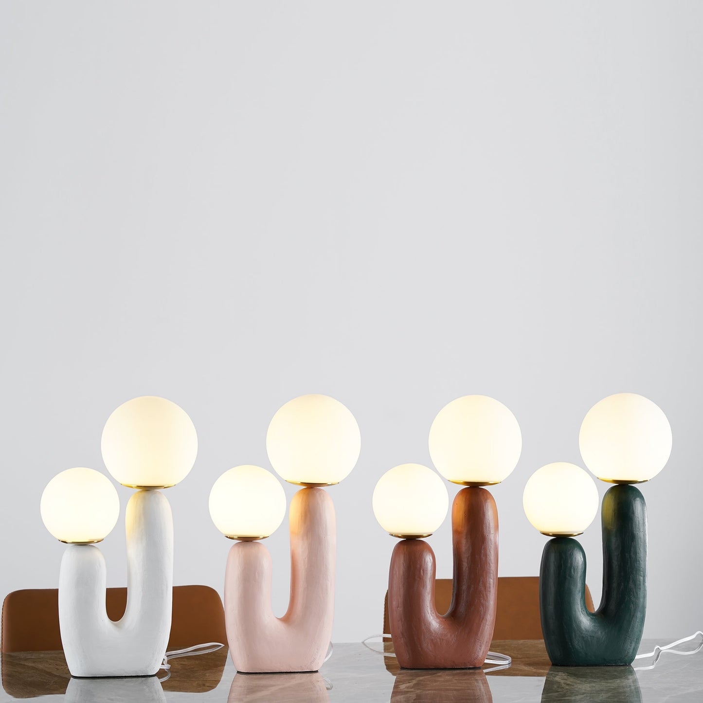Elegant Glass and Metal Desk Lamp