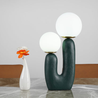 Elegant Glass and Metal Desk Lamp