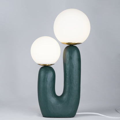 Elegant Glass and Metal Desk Lamp