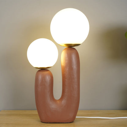 Elegant Glass and Metal Desk Lamp