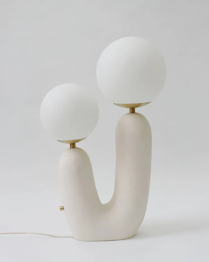 Elegant Glass and Metal Desk Lamp