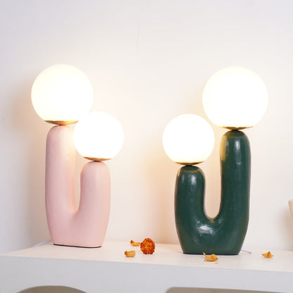 Elegant Glass and Metal Desk Lamp