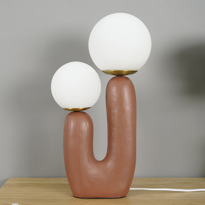 Elegant Glass and Metal Desk Lamp