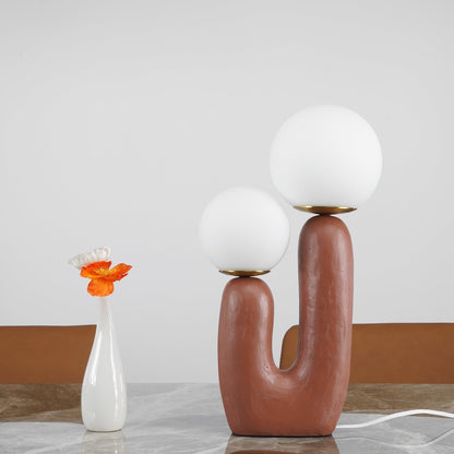 Elegant Glass and Metal Desk Lamp
