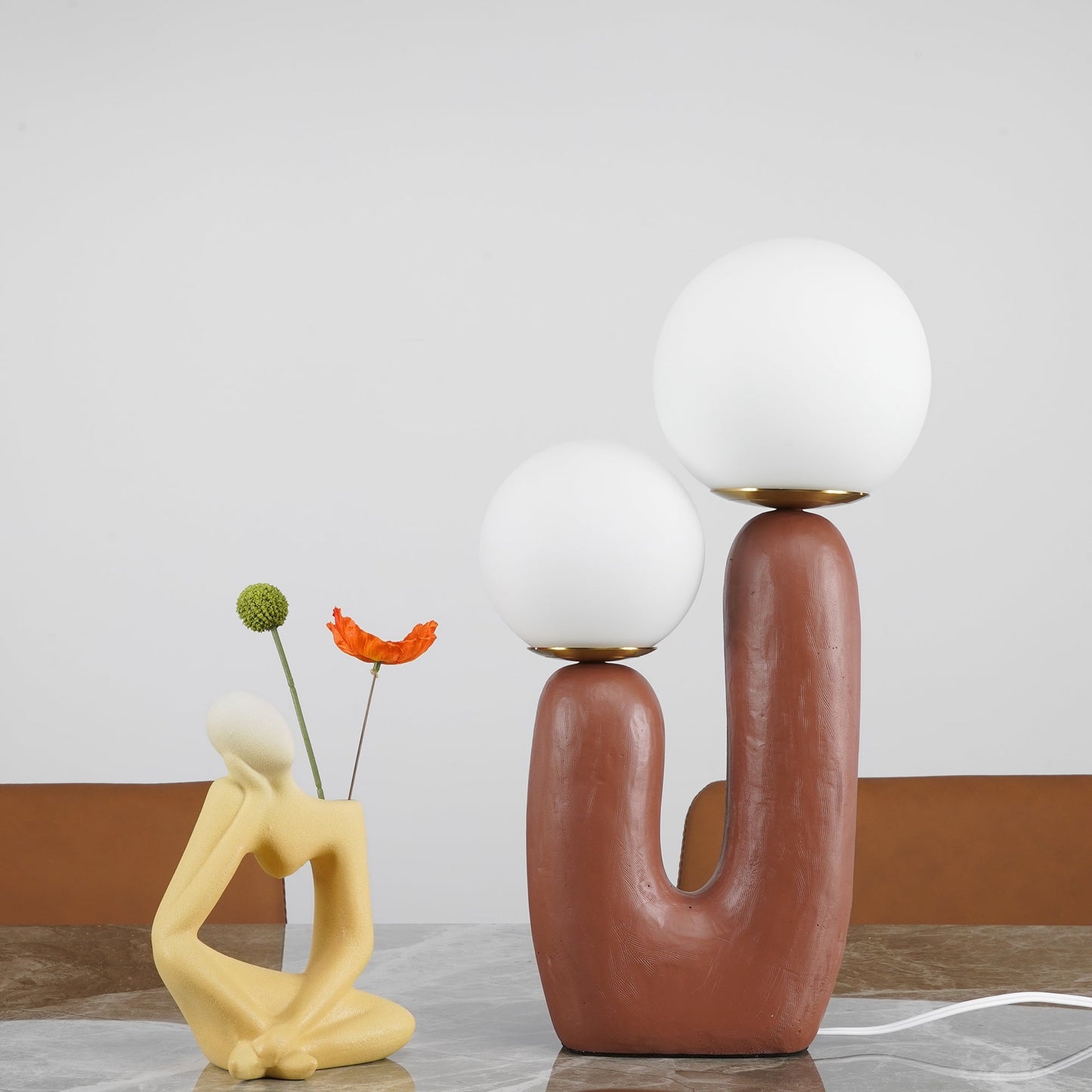 Elegant Glass and Metal Desk Lamp