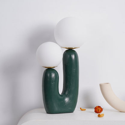 Elegant Glass and Metal Desk Lamp