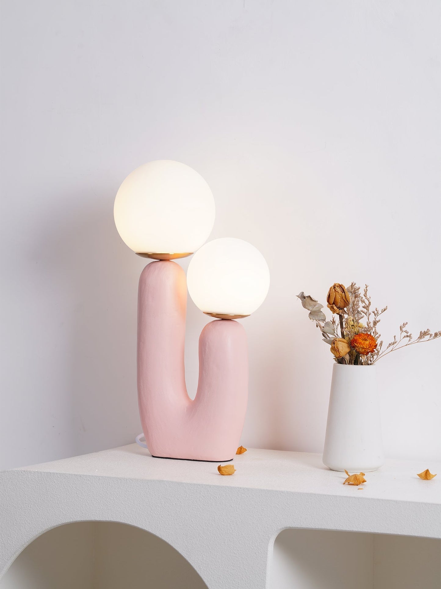 Elegant Glass and Metal Desk Lamp