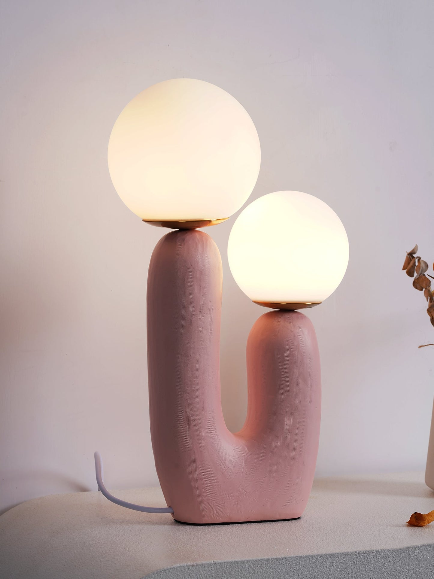 Elegant Glass and Metal Desk Lamp