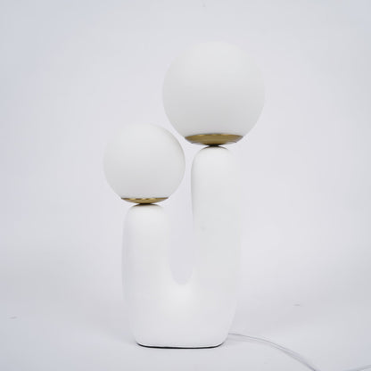 Elegant Glass and Metal Desk Lamp