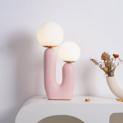 Elegant Glass and Metal Desk Lamp