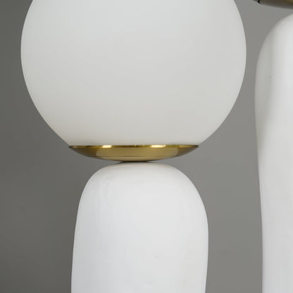 Elegant Glass and Metal Desk Lamp
