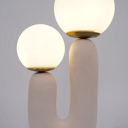 Elegant Glass and Metal Desk Lamp