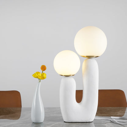 Elegant Glass and Metal Desk Lamp