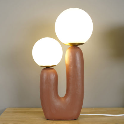 Elegant Glass and Metal Desk Lamp