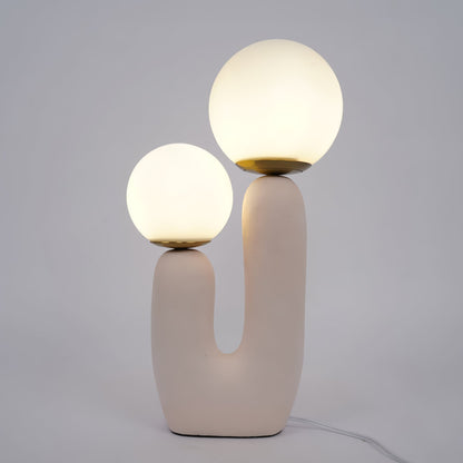 Elegant Glass and Metal Desk Lamp