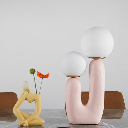 Elegant Glass and Metal Desk Lamp