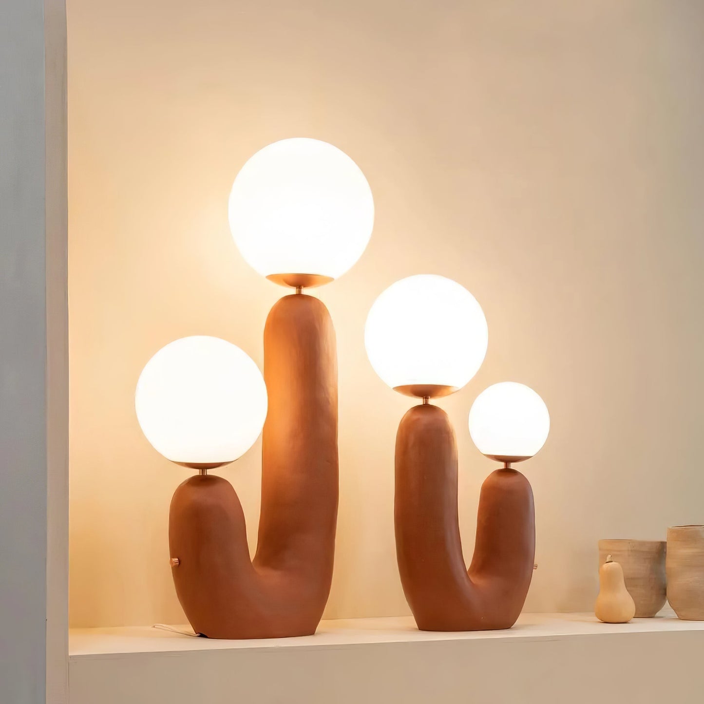 Elegant Glass and Metal Desk Lamp