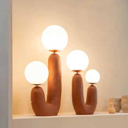 Elegant Glass and Metal Desk Lamp