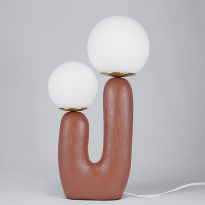Elegant Glass and Metal Desk Lamp