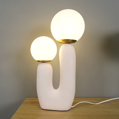Elegant Glass and Metal Desk Lamp