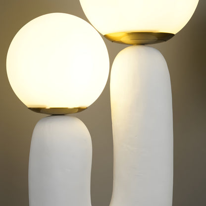 Elegant Glass and Metal Desk Lamp