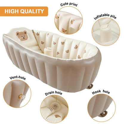 Portable Baby Bath Tub with Soft Sides and Grip Bottom