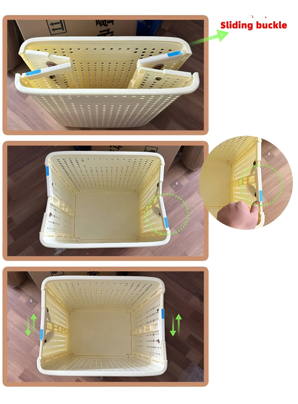 Portable Folding Laundry Cart with Wheels