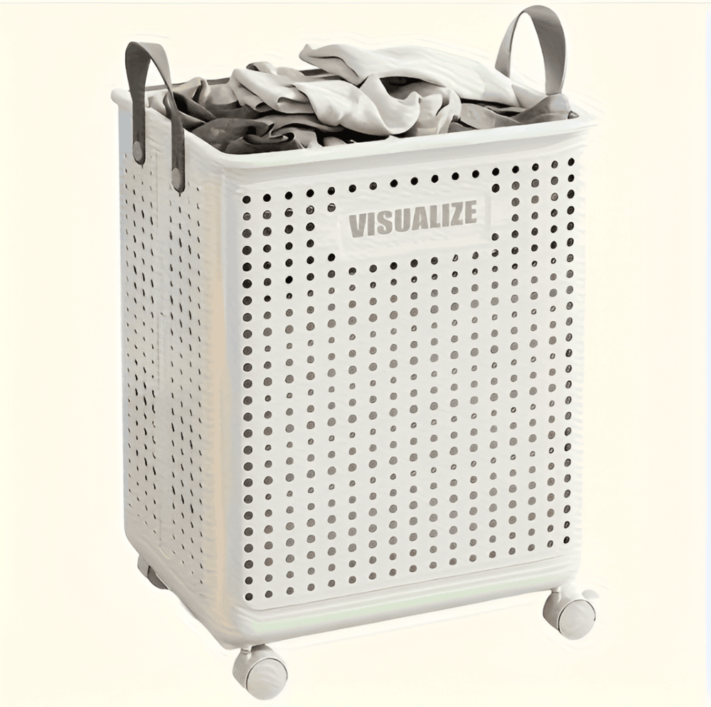 Portable Folding Laundry Cart with Wheels