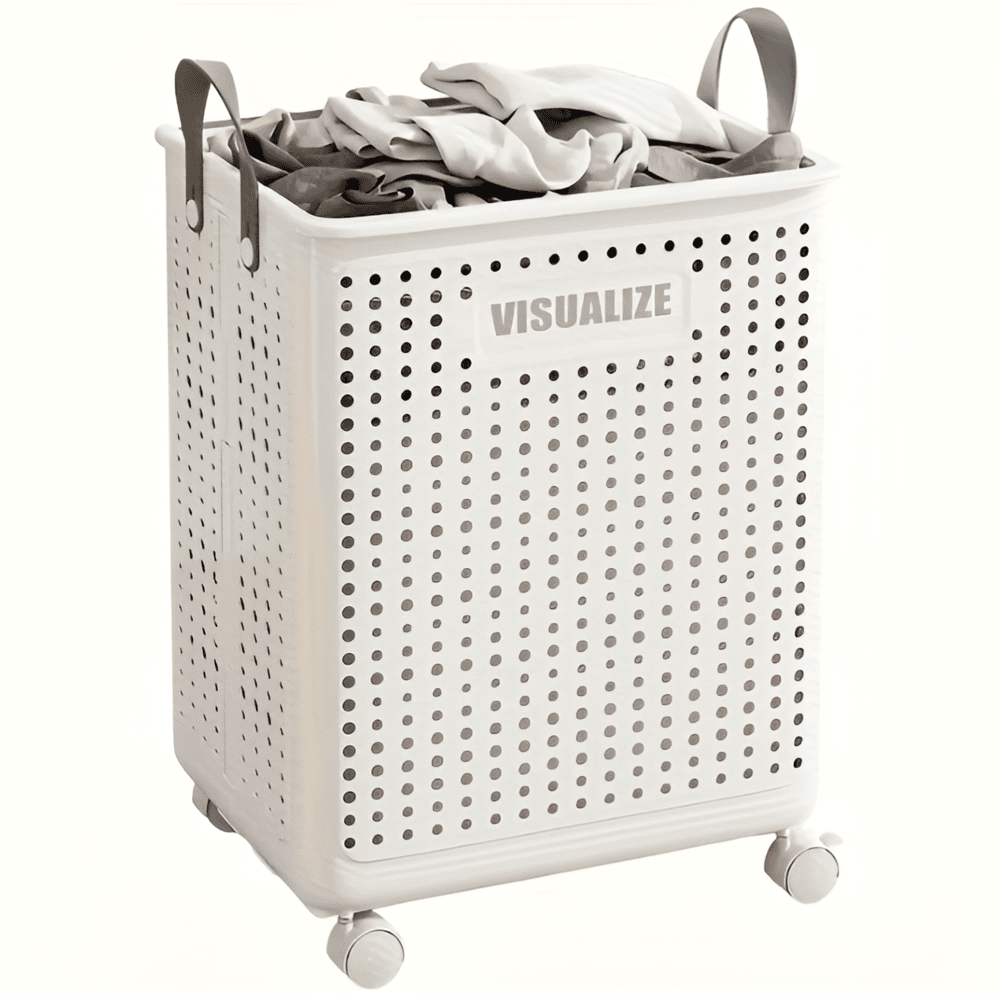 Portable Folding Laundry Cart with Wheels