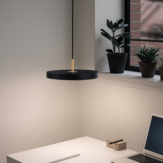 Simple Round LED Hanging Light Fixture - Fesara