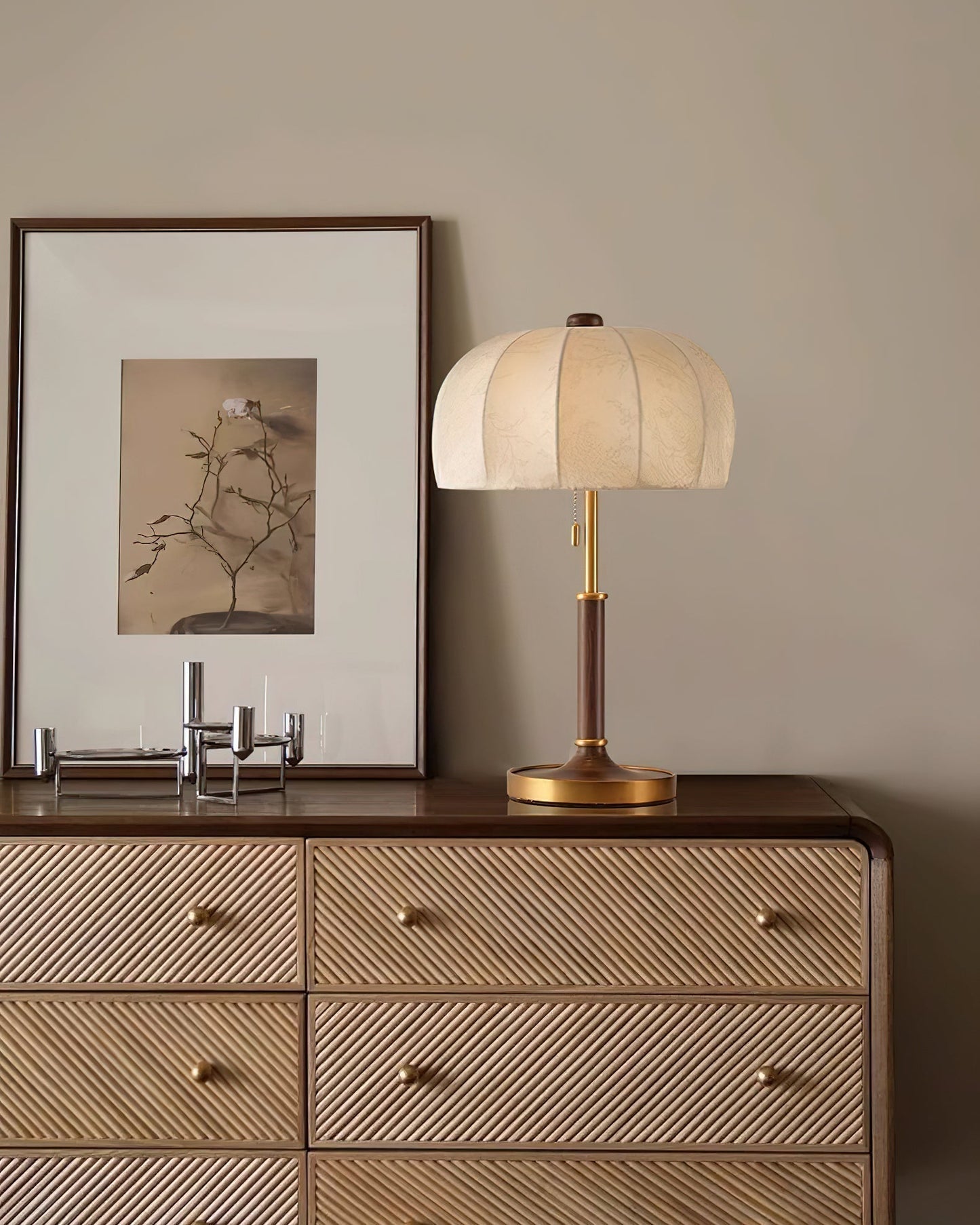 Elegant Table Lamp with Modern Fabric Shade