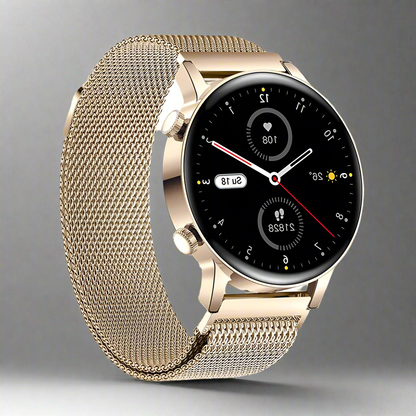 Stylish Women's Smart Watch with Fitness Tracking & Alerts - Fesara