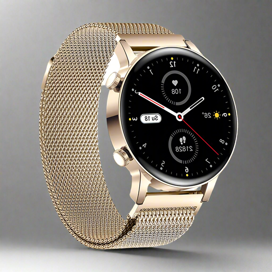 Stylish Women's Smart Watch with Fitness Tracking & Alerts - Fesara