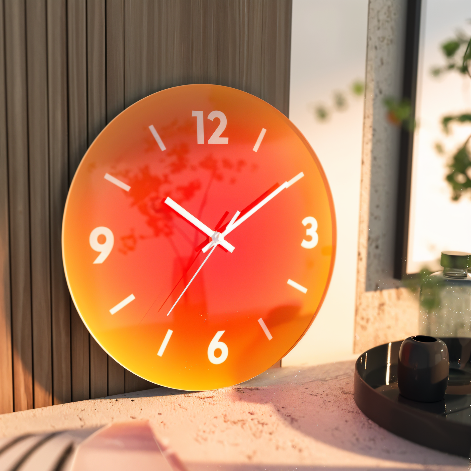 Colorful Silent Round Wall Clock - Fesara