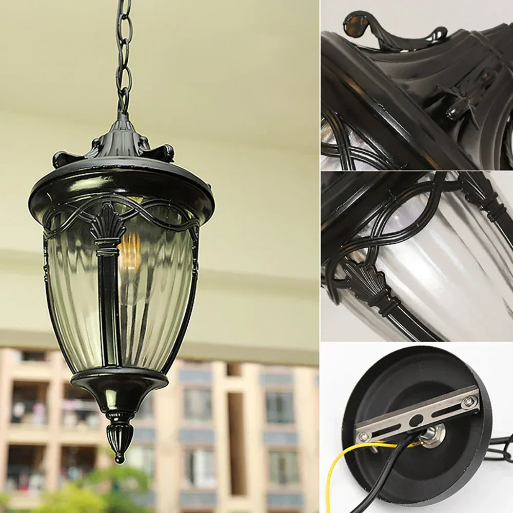 Retro Outdoor Hanging Lamp – Waterproof LED Fairy Light Wreath for Garden and Patio – Enchanting Outdoor Light Fixture-6