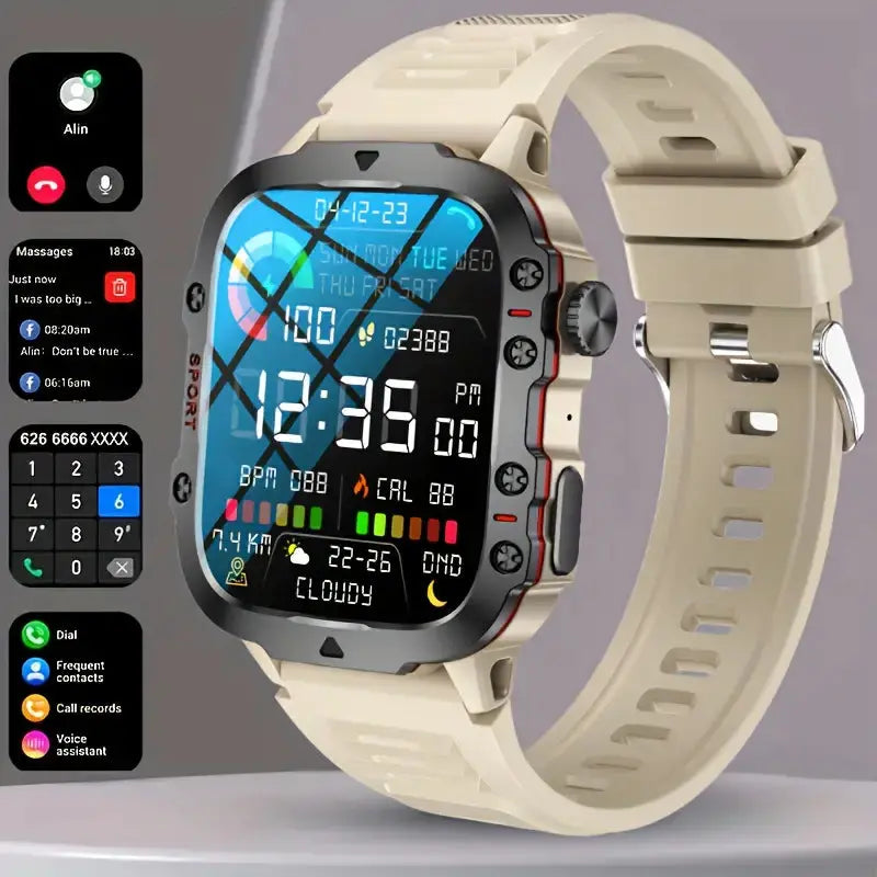 Waterproof Sports Smartwatch with Fitness Tracking